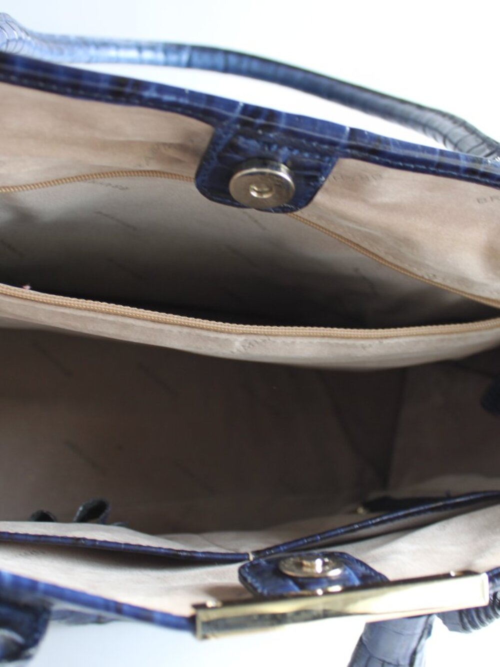 Brahmin Noelle Ink Melbourne Croc Leather Bag - NWOT - Luxury Navy - Picture 8 of 10